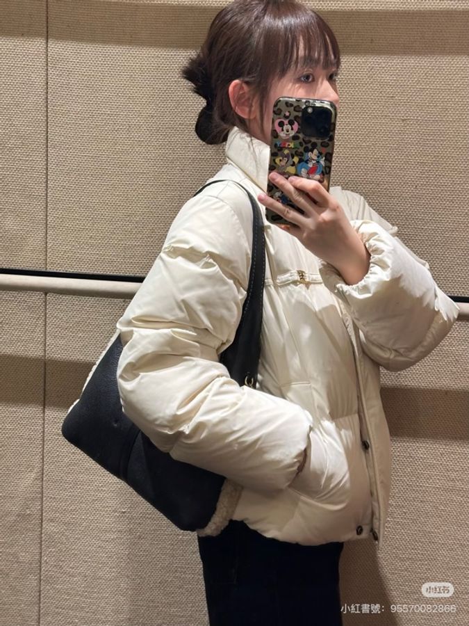 《仙闆名牌精品 》COACH BROOKLYN 28 布魯克林 hobo 羊毛皮滾邊 軟皮 肩背包 手提包-6