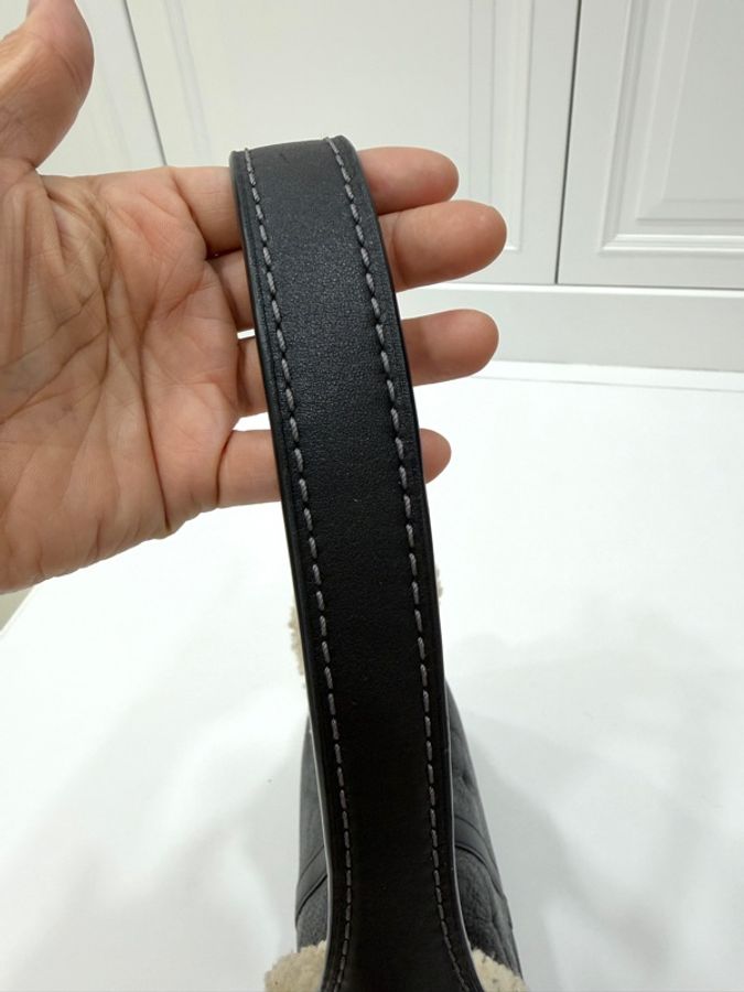 《仙闆名牌精品 》COACH BROOKLYN 28 布魯克林 hobo 羊毛皮滾邊 軟皮 肩背包 手提包-18