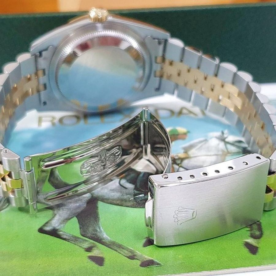 【大眾名錶】ROLEX勞力士 16233 Datejust 蠔式日誌 金十鑽紀念面盤 原面未翻寫 大眾名錶G190-5