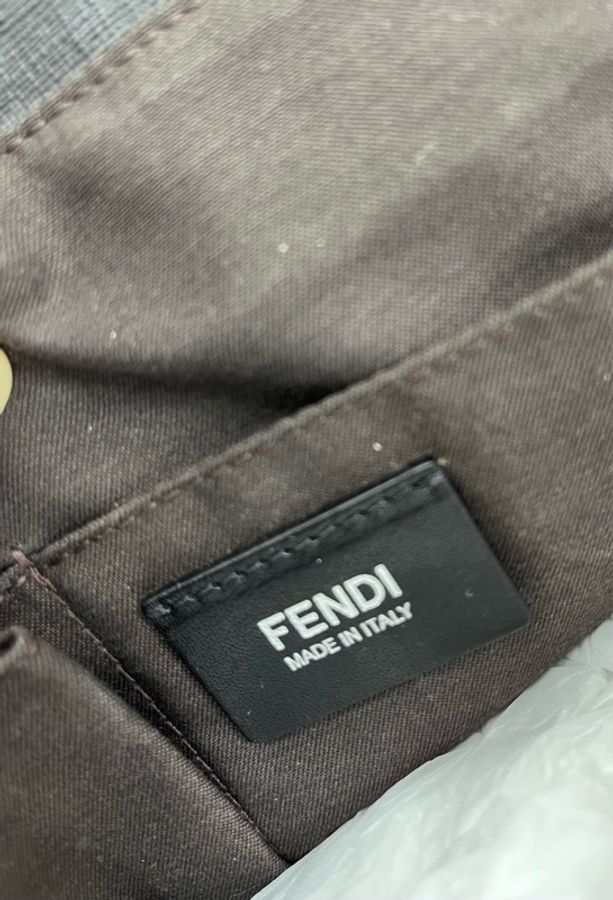 Fendi 芬迪限量老花雙F印記郵差包男公文包斜挎包-5
