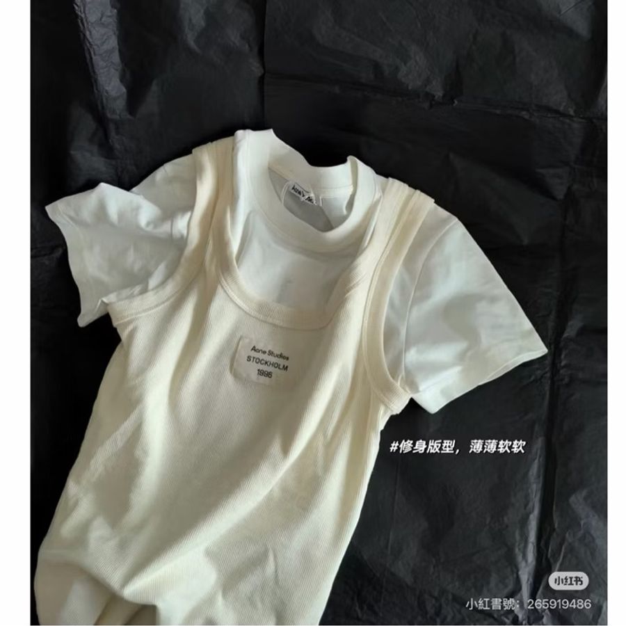 acne studios 王心凌同款 假兩件背心T shirt 短T#xxs-4