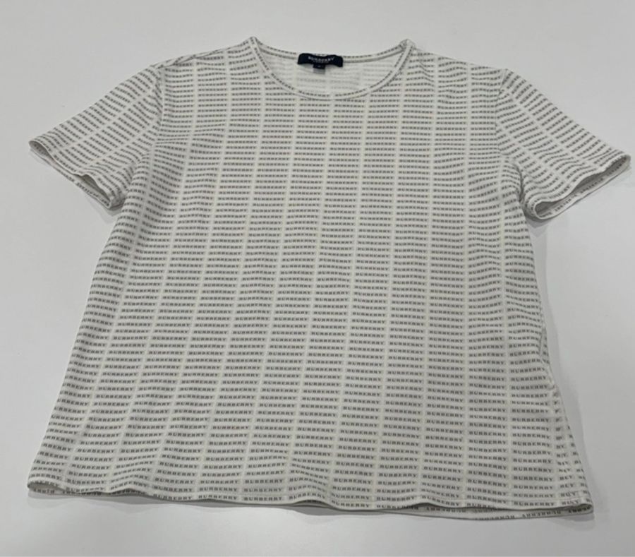 BURBERRY 倫敦 滿版BURBERRY字母彈性上衣-7