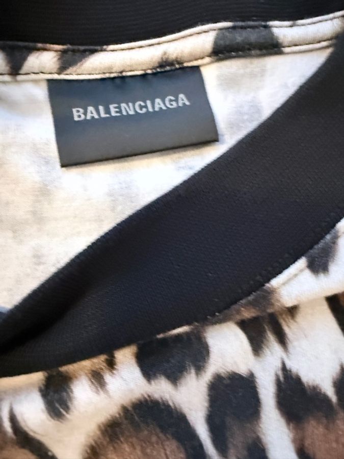Balenciaga✨可拆二件Y2K 秀款豹紋拼接短袖上衣 #M 買一送二-9