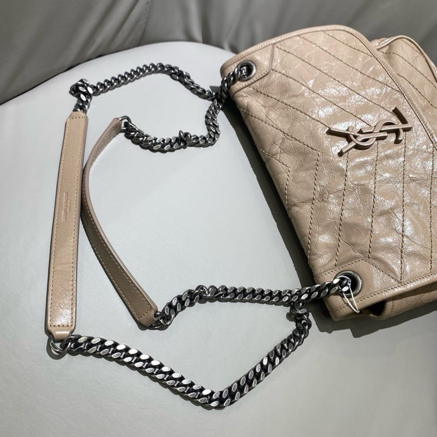 ysl 聖羅蘭 棕色niki-7