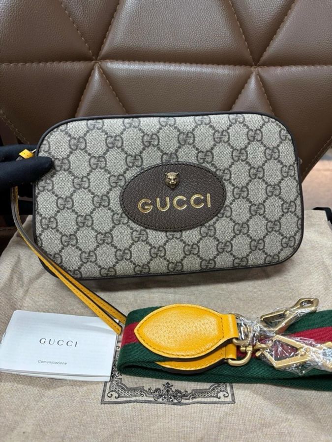 99新古馳 Gucci虎頭相機包男款斜挎包-1