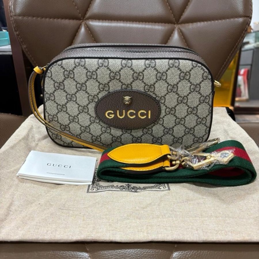 99新古馳 Gucci虎頭相機包男款斜挎包-6