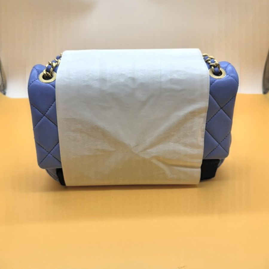 CHANEL 全新 LOGO 鏈帶 肩背包 側背包 Chain Shoudler Bag 天藍色-2