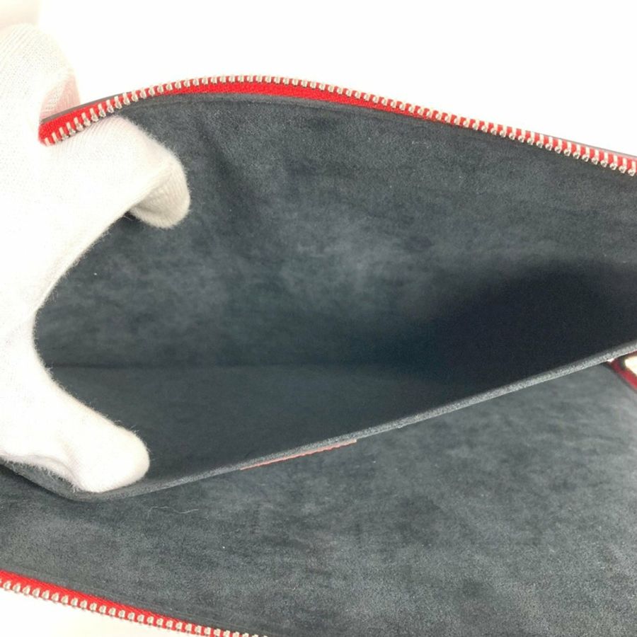 LOUIS VUITTON M67722 Epi 皮革 Pochette Jour GM,Supreme 聯名款紅色手拿包。-13