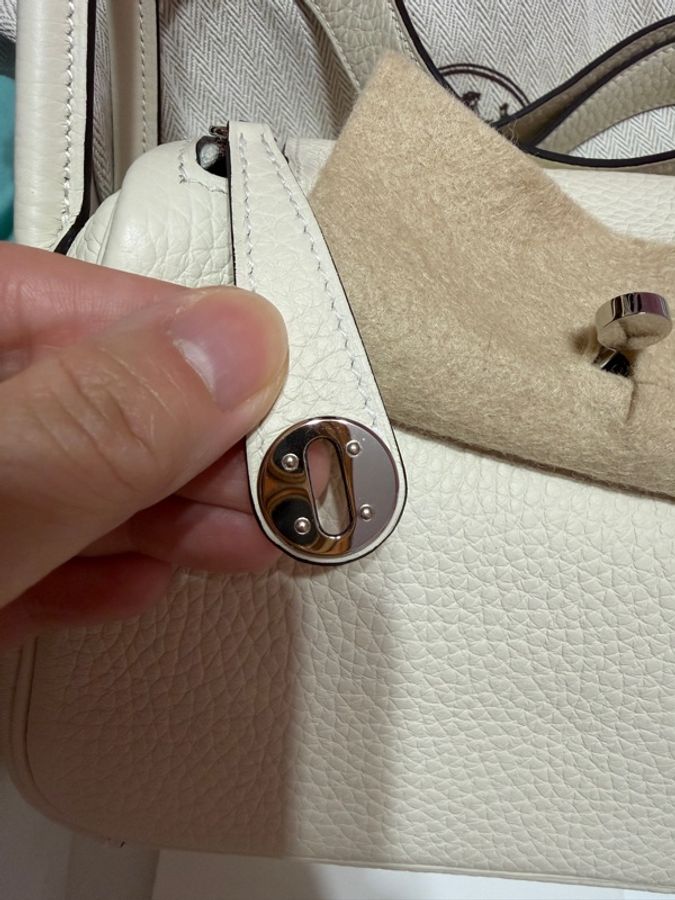 Hermes mini lindy cream-2