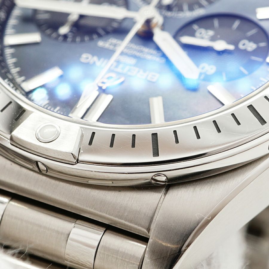 百年靈 Chronomat 日本版 AB0134 AB0134101B3A1 黑色錶盤男錶-6