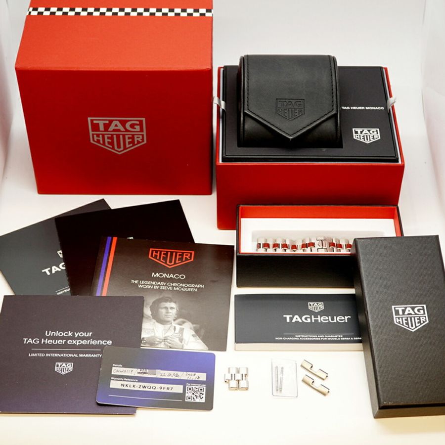 TAG Heuer 豪雅摩納哥 Calibre 11 CAW211P 藍色錶盤男士腕錶-7