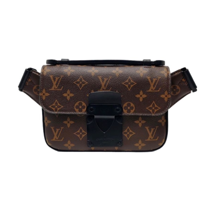 Louis Vuitton 路易威登 Monogram Macassar 棕色塗層帆布老花 黑色五金 芯片款-0