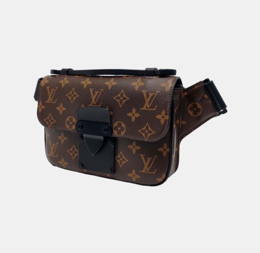Louis Vuitton 路易威登 Monogram Macassar 棕色塗層帆布老花 黑色五金 芯片款-1