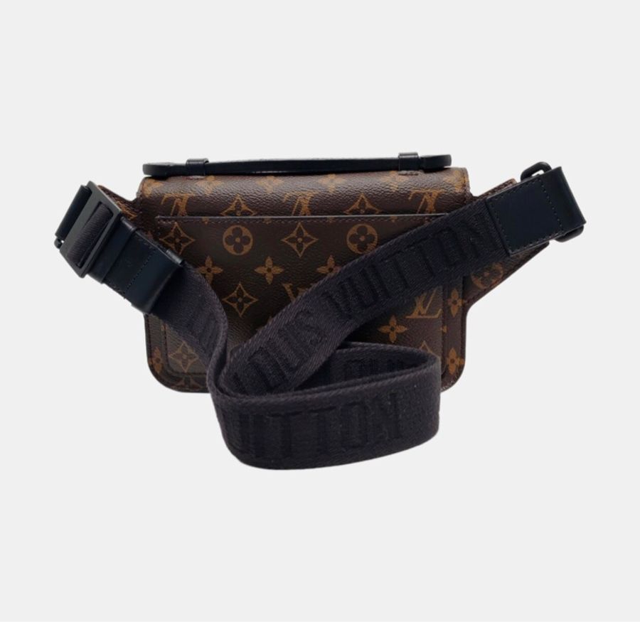 Louis Vuitton 路易威登 Monogram Macassar 棕色塗層帆布老花 黑色五金 芯片款-3