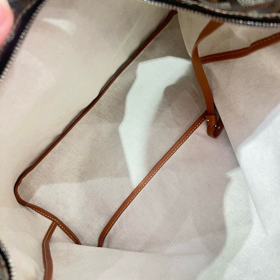 🤎Goyard 戈雅焦糖棕色 愛心彩繪hobo腋下包單肩包 附件:子袋-4