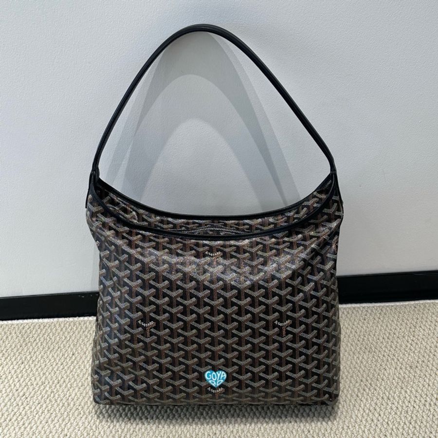 Goyard/戈雅 Hobo藍色愛心單肩包腋下包子母包-0
