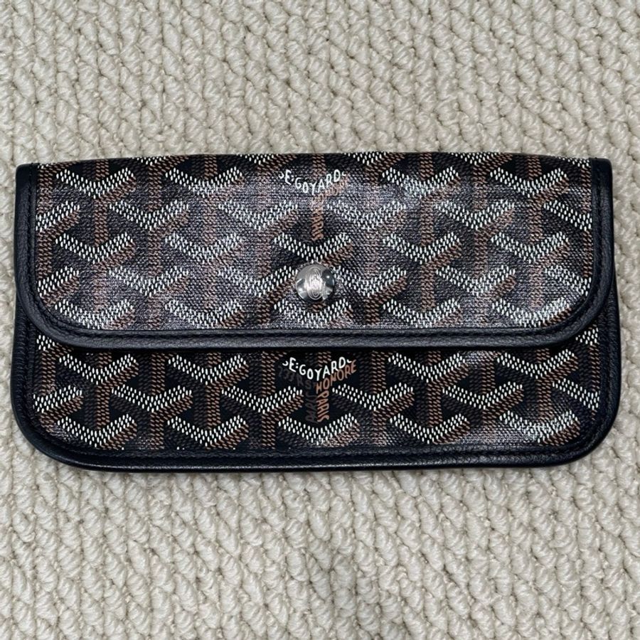 Goyard/戈雅 Hobo藍色愛心單肩包腋下包子母包-7