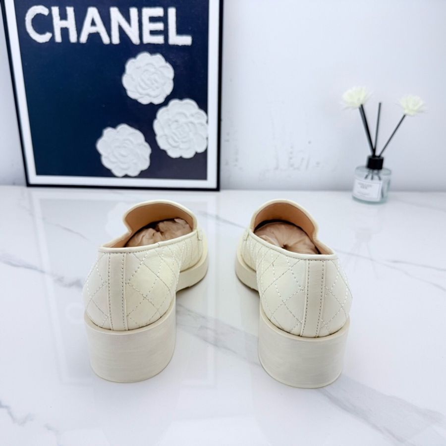 chanel香奈兒 雙C菱格紋樂福鞋 35碼 已貼底-2
