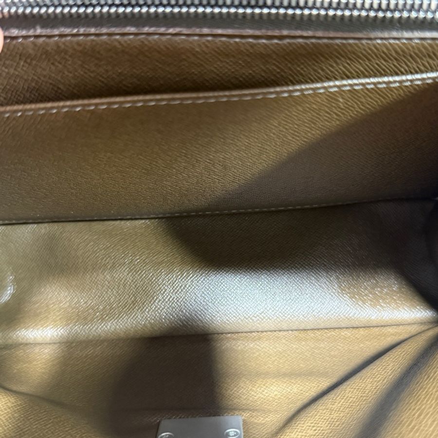 Louis Vuitton 路易威登 男士手拿包 棕色十字紋牛皮-8