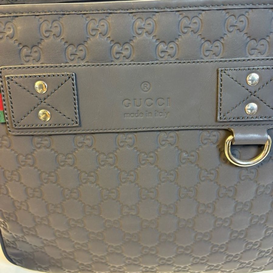 Gucci/古馳 古馳男士斜挎包,黑色,尺寸32×27-9