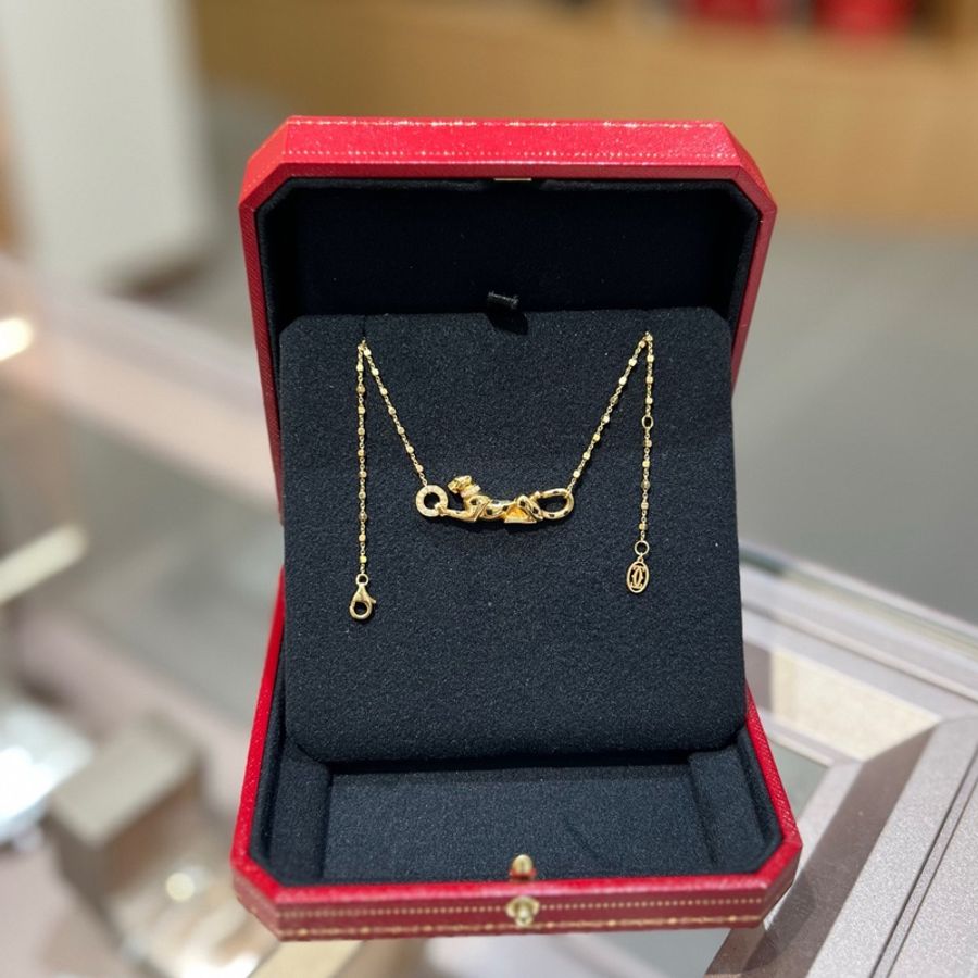 Cartier卡地亚猎豹系列带钻项链-2