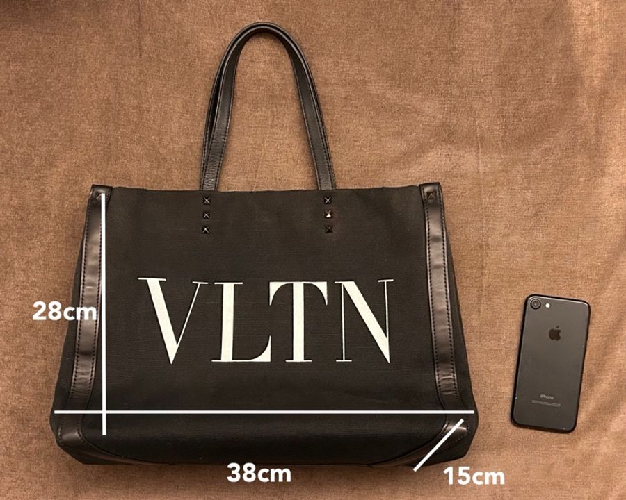 VALENTINO VLTN Medium Canvas Tote Bag-7