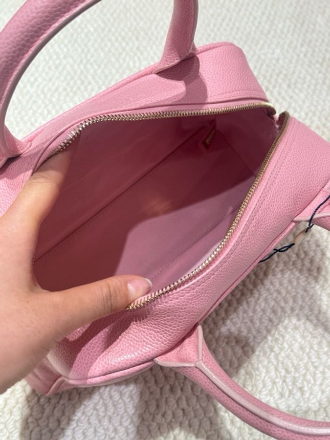 Chanel Vintage 魚子醬粉色保齡球 9開 尺寸約15*27。-6