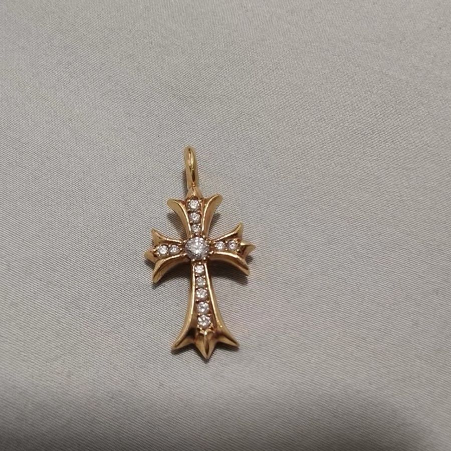 Chrome Hearts 克羅心 22k白鑽tiny十字架吊墜-4