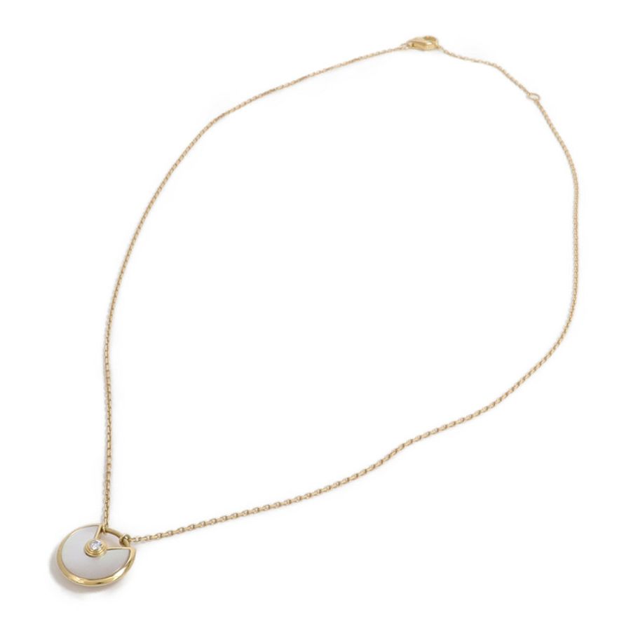 CARTIER 18K黃金Amulette de Cartier Necklace珍珠母貝項鍊-3