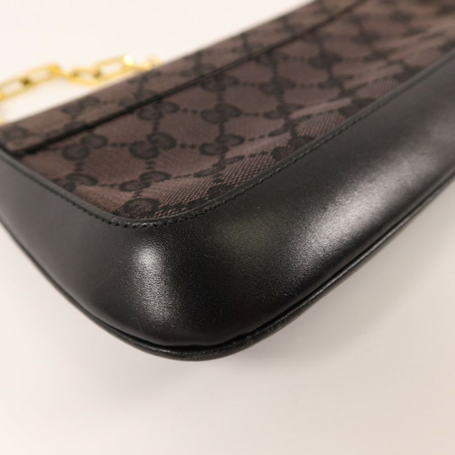 GUCCI 帆布Chain Shoulder鏈帶肩背袋-7