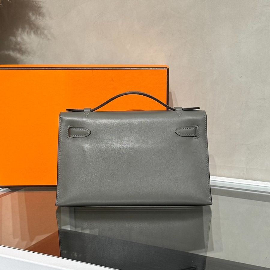 HERMES Mini Kelly - Gris Meyer 0L 積雨雲灰金 B-4
