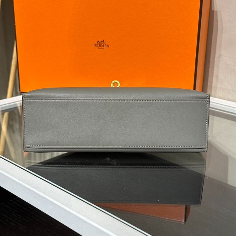 HERMES Mini Kelly - Gris Meyer 0L 積雨雲灰金 B-5