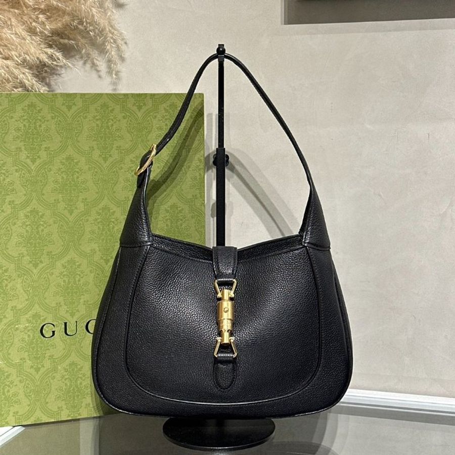 GUCCI Jackie 1961單肩包 - 中號黑-0