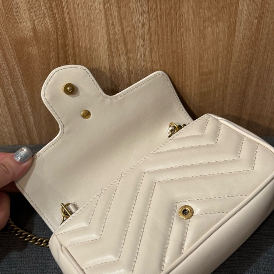 Gucci GG Marmont 超迷你絎縫皮革鏈條包-2