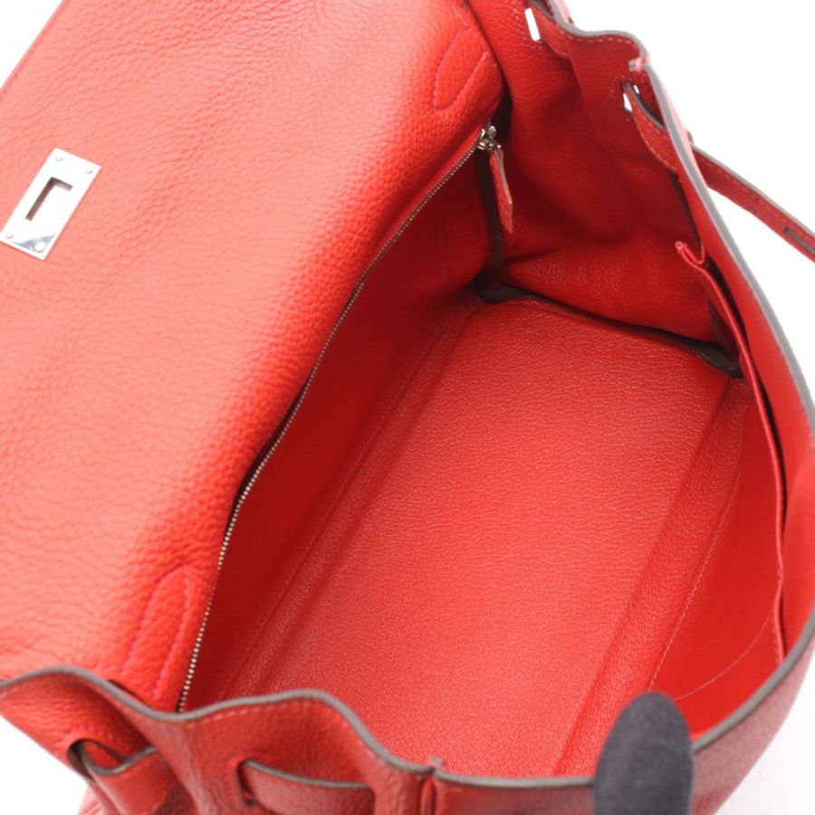 愛馬仕 Kelly 32 單肩手提包 028747CK Togo 皮革 Rouge casaque 二手 T SHW-2