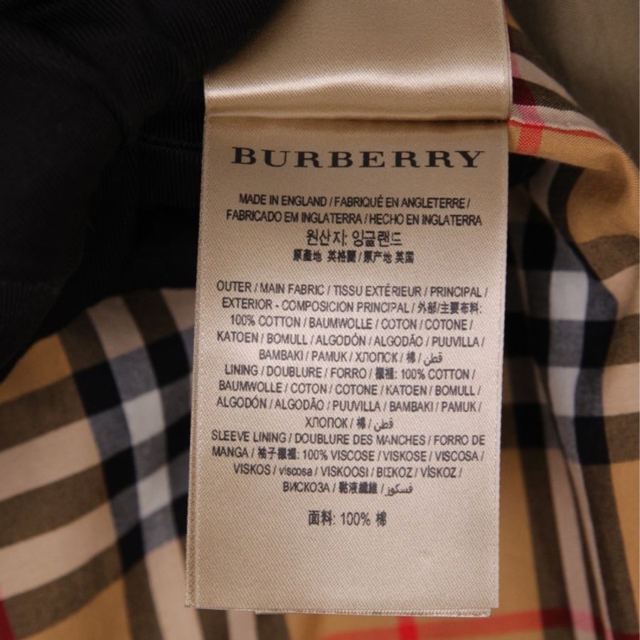 Burberry军绿色双排扣风衣腰带外套-15