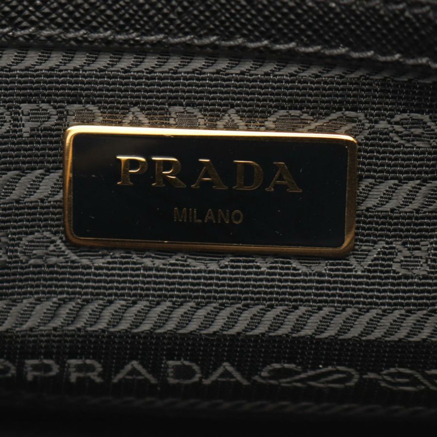 PRADA TESSUTO SAFFIANO 斜背肩背包 1BB088 尼龍皮革黑色-3