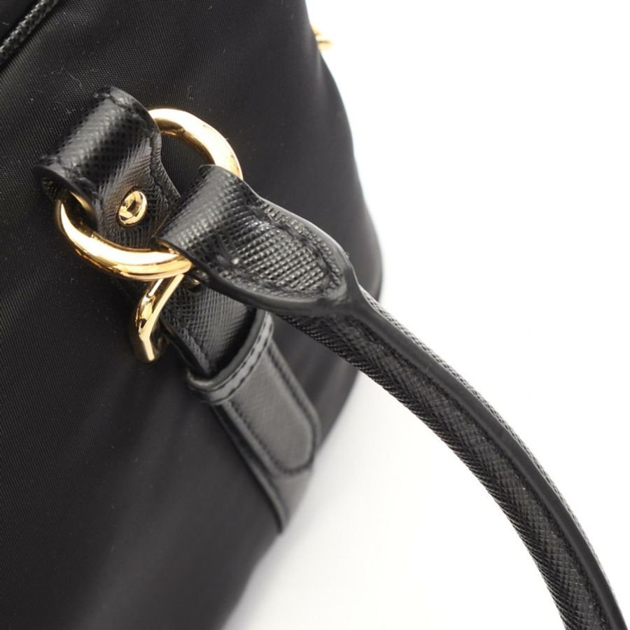 PRADA TESSUTO SAFFIANO 斜背肩背包 1BB088 尼龍皮革黑色-5