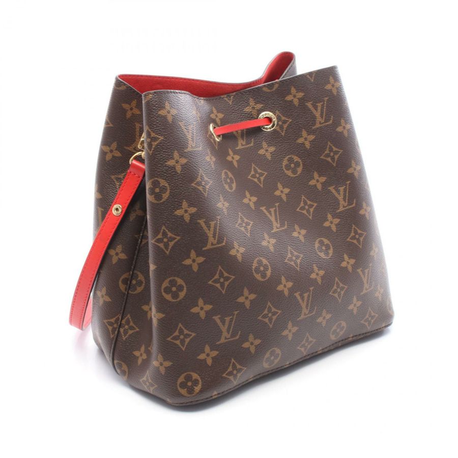 路易威登 Neonoe 肩斜背包 M44021 Monogram 帆布 紅色 二手 LV-1