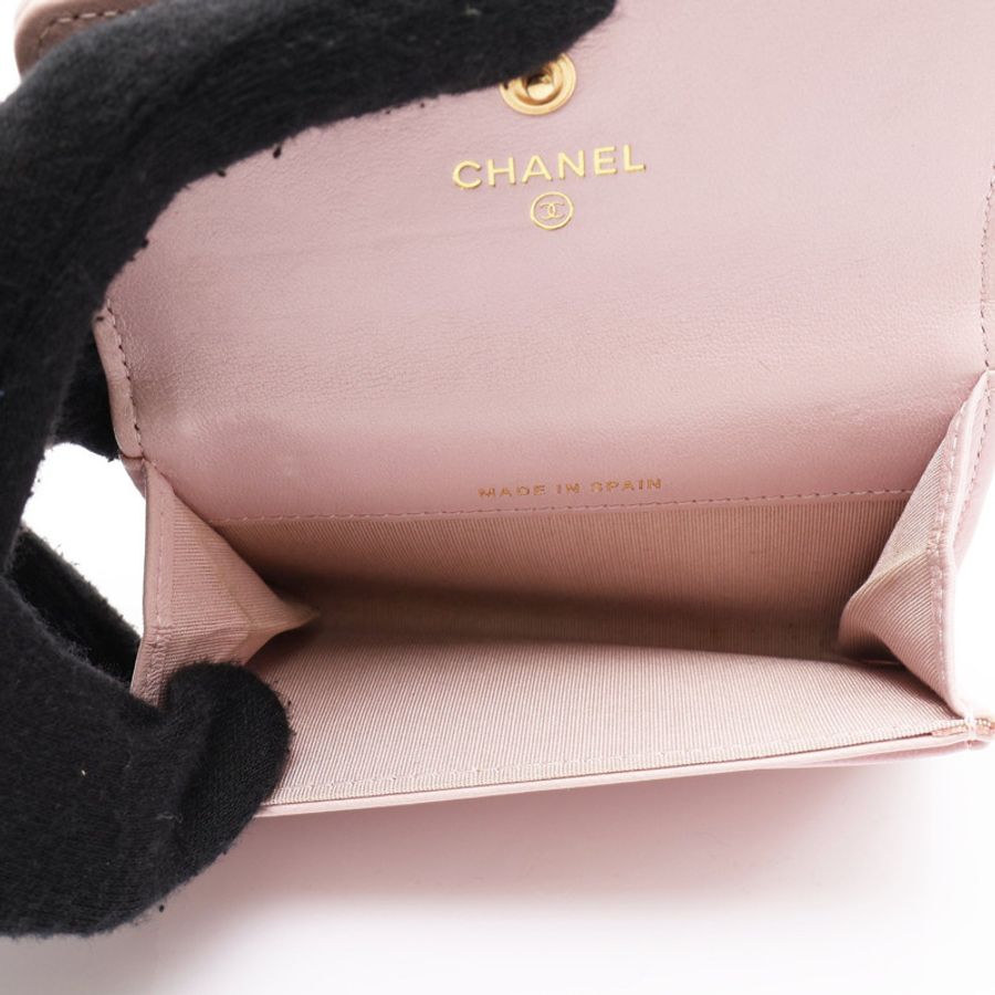 粉色 菱格紋 羊皮 19 Flap Card Holder 卡夾 名片夾 無卡【CHANEL 香奈兒】 AP1790-2
