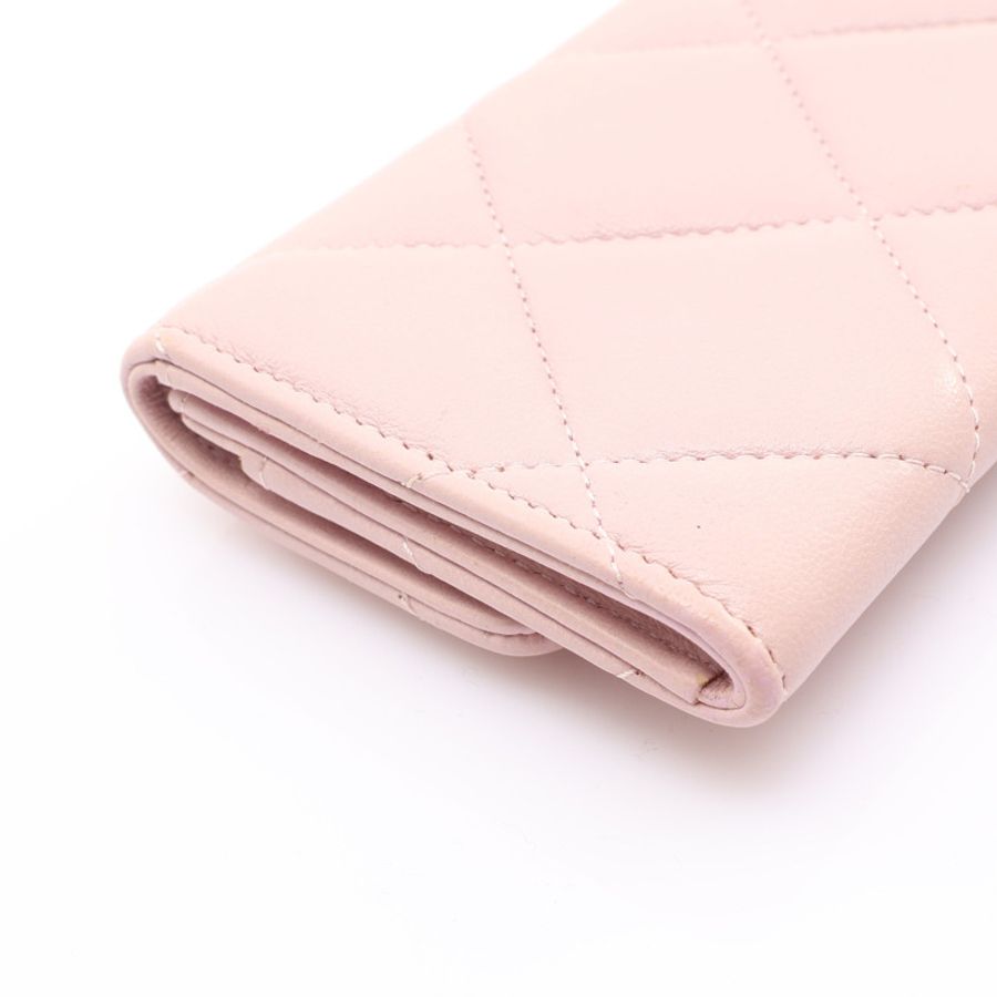 粉色 菱格紋 羊皮 19 Flap Card Holder 卡夾 名片夾 無卡【CHANEL 香奈兒】 AP1790-9