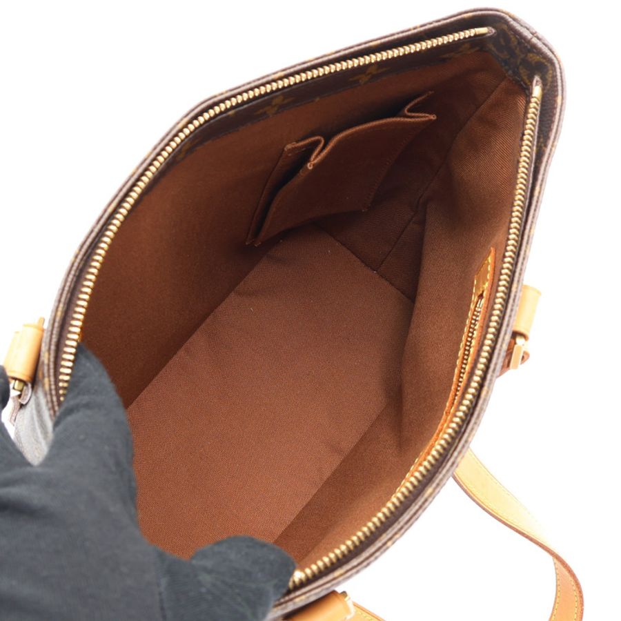棕色 原花帆布 Cabas Piano 肩背包【LOUIS VUITTON LV 路易威登】 M51148-2
