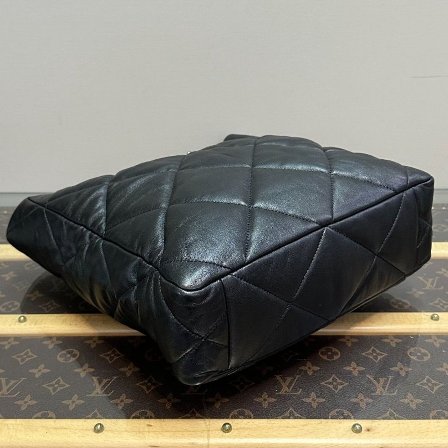 CHANEL/香奈兒黑金19bag菱格紋手提腋下手提托特包-2