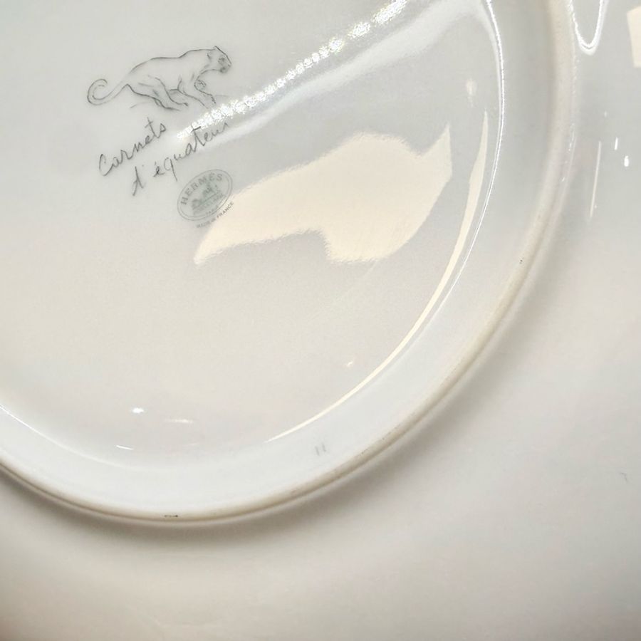 HERMES 🤍赤道叢林系列素描山羊與鹿甜點盤-10