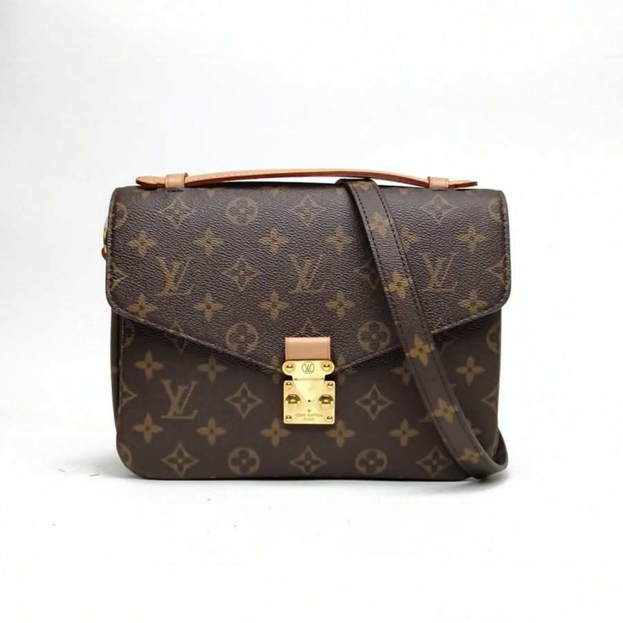 LOUIS VUITTON MetisPochette郵差包老花PVC金扣肩背包-0