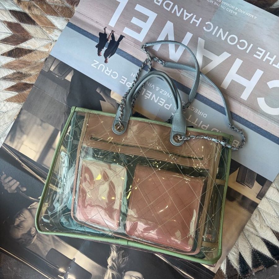 CHANEL 夏日繽紛 PVC果凍托特包-1