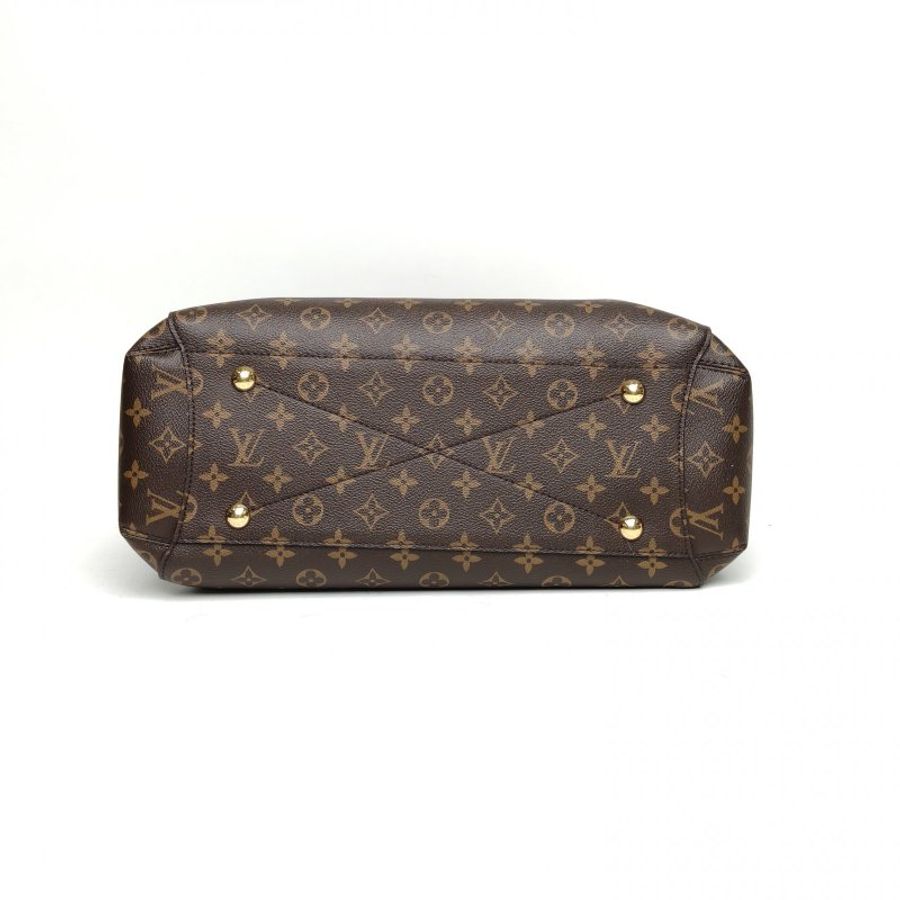 LOUIS VUITTON Montaigne蒙田大號老花PVC金扣肩背包-4
