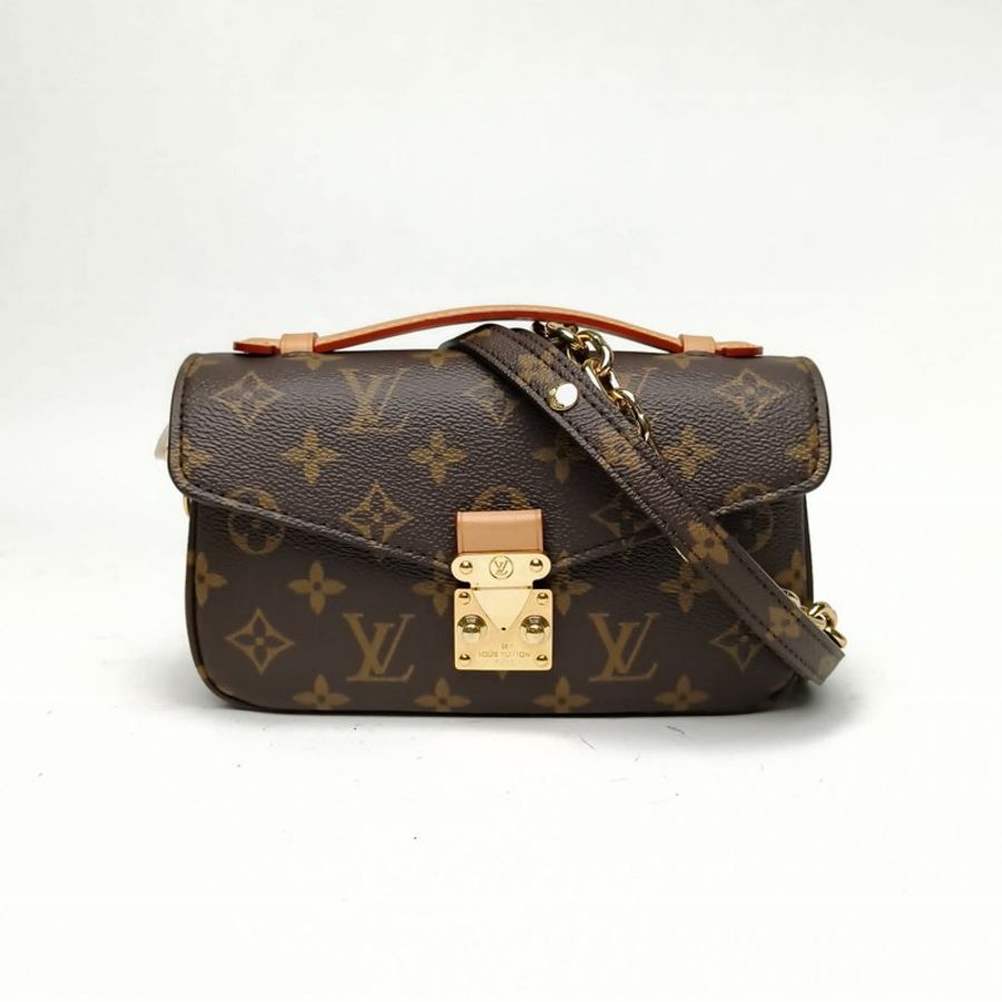 LOUIS VUITTON MetisPochette橫版郵差包老花金扣晶片肩背包-0
