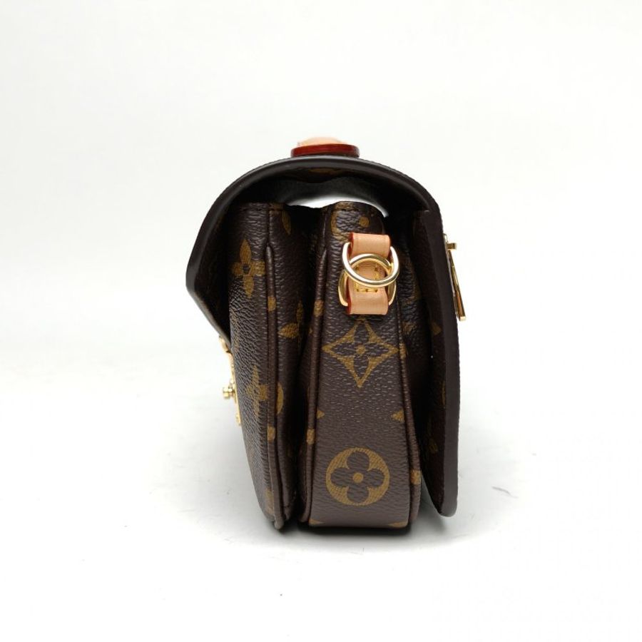 LOUIS VUITTON MetisPochette橫版郵差包老花金扣晶片肩背包-1
