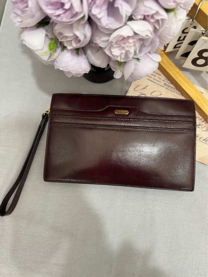 【赫蒂國際精品】 Bally復古經典款真皮手拿公事包 vintage 二手 中古-1